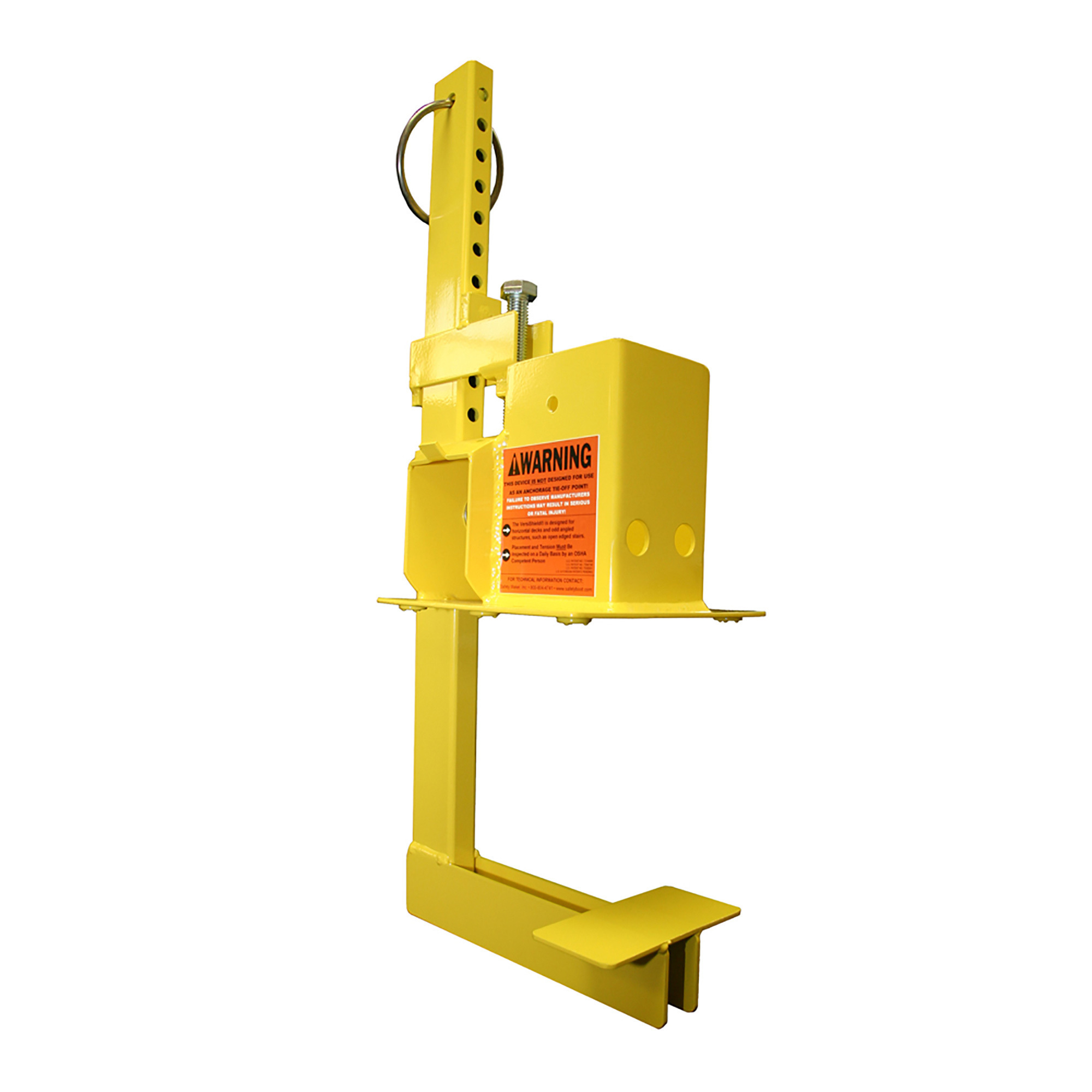 Safety Maker VersiShield Guardrail and Stair Rail Clamping System - 16in.L x 26in.H, Steel, Powder-Coated, Yellow